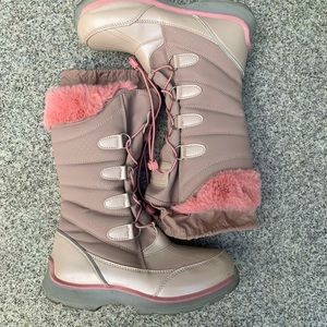 Lands’ End Girls Winter Snow Boots Pink Size 3